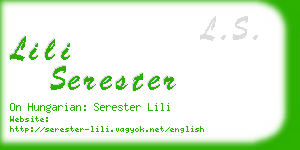 lili serester business card